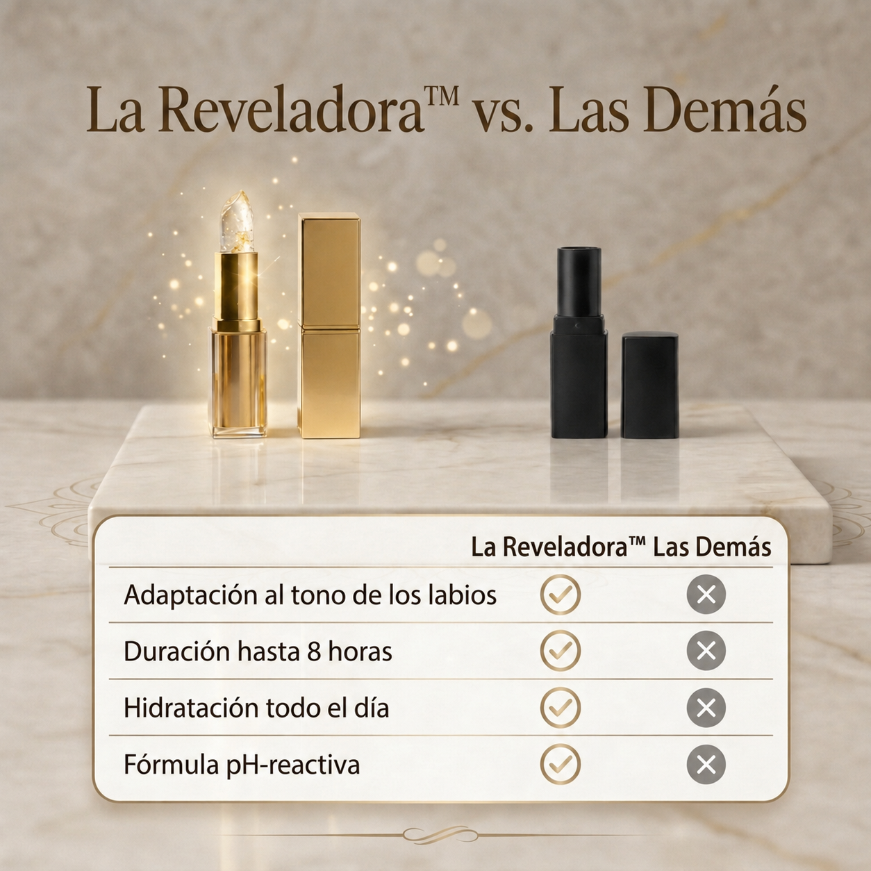 Nuancia La Reveladora — Labial Adaptativo con Oro 24K